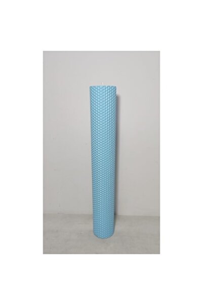 OEM Blue honeycomb baptism candle H35 D5.5 cm