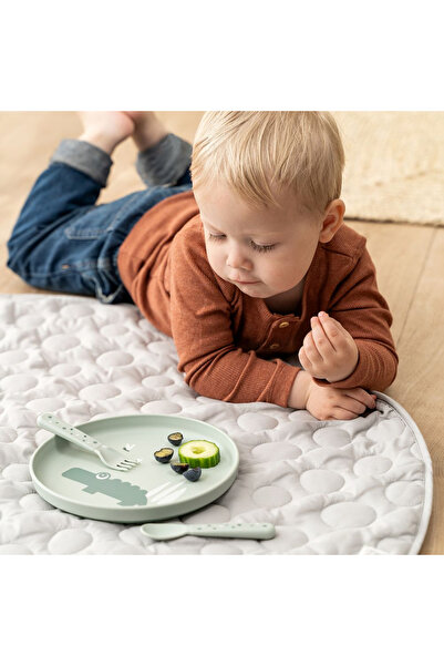 Done By Deer Foodie Croco Green Plate