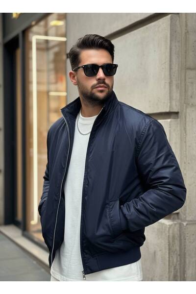 Weyeze Mock Neck Quilted Inside Coat Ag-50687Wyz