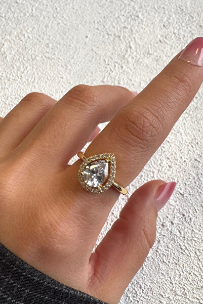 Leo'Stone خاتم نسائي من الفولاذ بتصميم حجر واحد قابل للتعديل من سلسلة نايد الخاصة