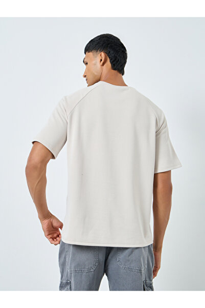 Styli Oversized Minimal Print Heavy Jersey T-Shirt