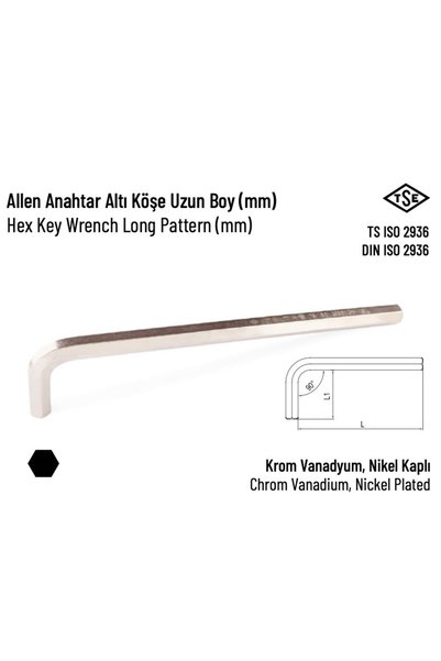 İzeltaş Professional Allen Key Six-Point Long Length 19 mm – 4903 22 0190