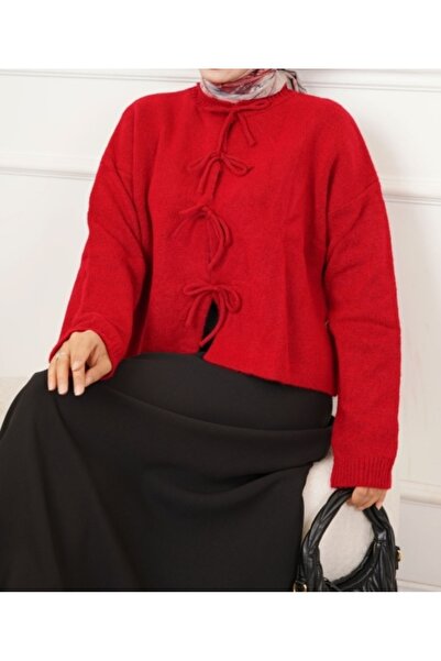 Noa Noa Standard Size Knitwear Sweater with Tie Detail