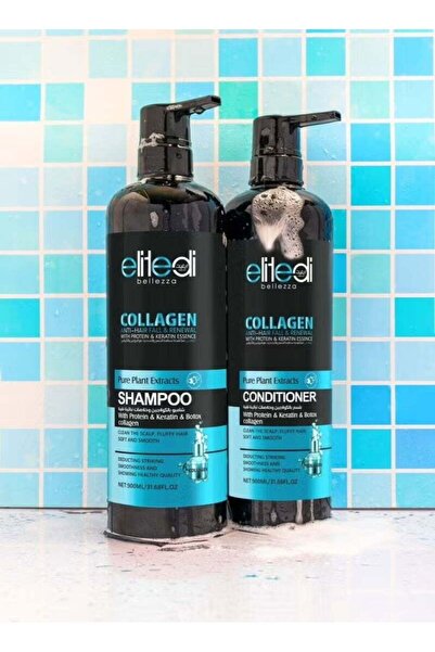 elitedi bellezza Collagen Hair Care Set: Shampoo 900ml, Conditioner 900ml