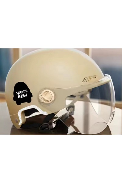 AyShop Motosiklet Scooter Elektrikli Araçlar Vizörlü Açık Kask