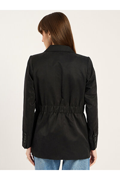 Femmella By Styli Women Black Cinched Waist Blazer