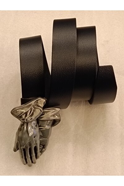 Butik Tülin Unisex Authentic Genuine Cowhide Leather Black Grey Metallic Doub...