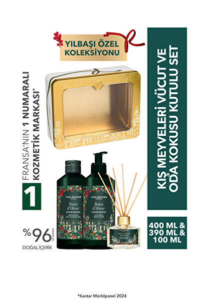 Yves Rocher Kış Meyveleri Vücut ve Oda Kokusu Kutulu Set