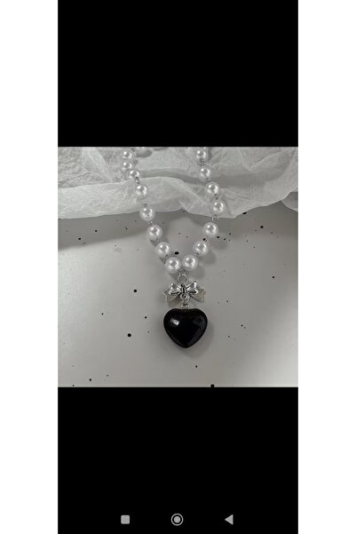 MİLALAZO Gothic Punk Pearl Heart Necklace