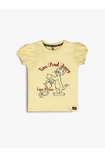 Tom and Jerry By Styli Kids Yellow Cotton Tom and Jerry Graphic T-Shirt