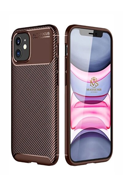 Massemr iPhone 12 Mini Compatible Auto Focus Camera Protection Carbon Texture...