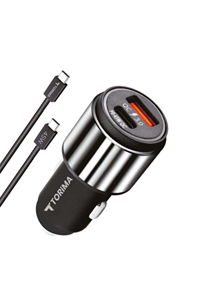 Torima C16 Silver Car Charger Type-C to Type-C