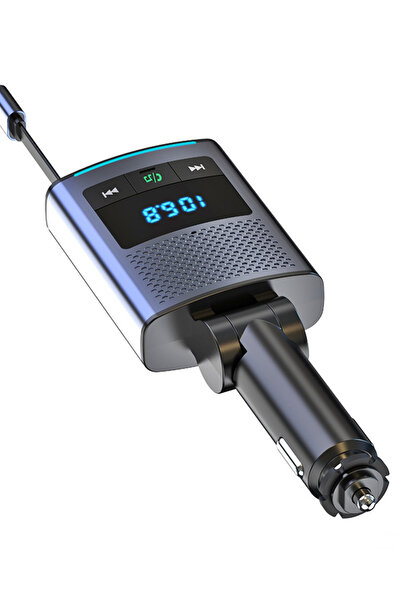 SGTT Modulator FM cu Bluetooth, port USB-A și USB-C pentru încărcare rapidă, muzică și apeluri hands-free