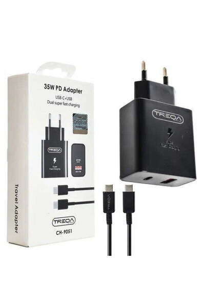 Treqa Charger 35 W – 2 Ports, Fast Charge, Cable Included