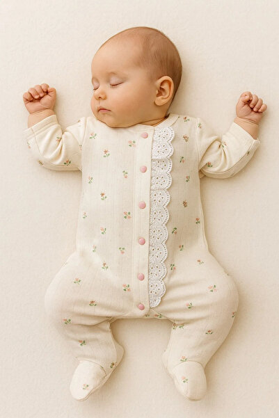 HUG Fitilli Fistolu Çiçekli Tulum