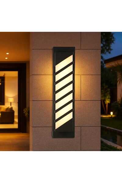 FAZ Black wall lantern with yellow light, 30 watts