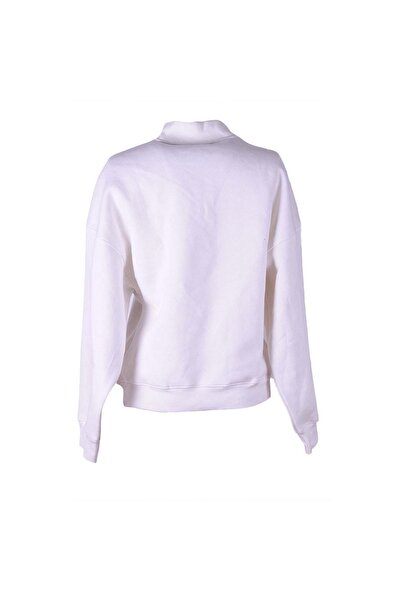 trender guler ridicat Hanorac pentru femei Ecru cu fermoar tricou 26KL71S95008