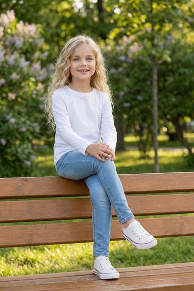 Ceylin Fashion Girls' 100% Cotton Long Sleeve T-Shirt Cf-25033