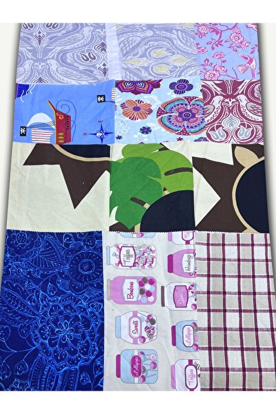 Yiğit Kumaş قماش بطة منقوش، قطعة 40×50 سم، 12 قطعة من أقمشة الباتشورك