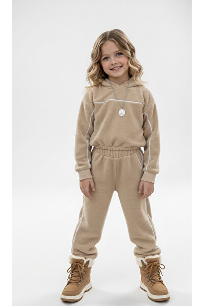 Calisa Winter Girl's Hooded Fleece Tracksuit Winter Set