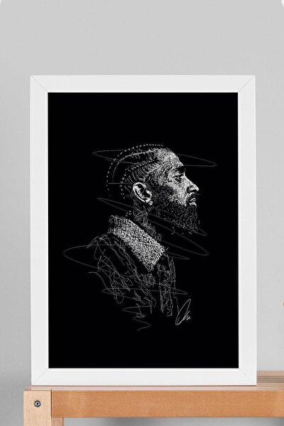 Saturn Εικόνα με κορνίζα του Nipsey Hussle, ράπερ χιπ χοπ - αισθητική αφίσα