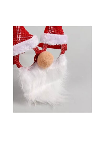 Flippy Christmas Glasses with Nose and Beard, Santa Claus Model, 24 x 14 cm, Red
