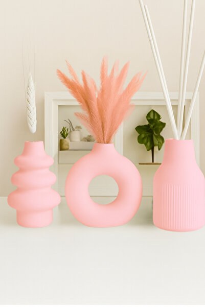 Minima Art Studio Set of 3 11 cm Minimalist Nordic Style Bohemian Vase Gift P...