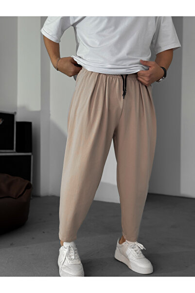 BYBASICMAN Beige Slim Basic Shalwar Tracksuit Ke-1021