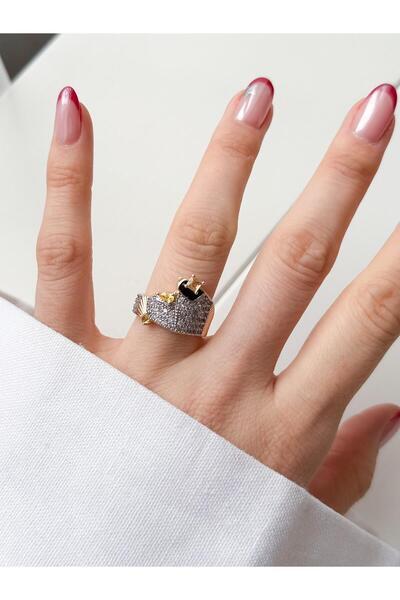 Venus Design Çelik Taşlı Yüzük( Ayarlanabilirdir )