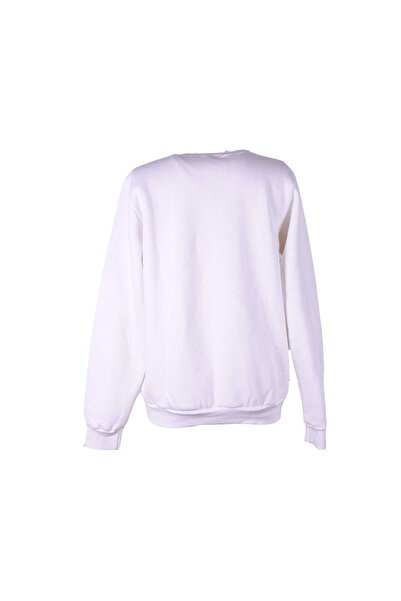 trender Γυναικείο φούτερ 3 İp Ş επένδυση fleece O Yaka Ecru 26KL71S95002
