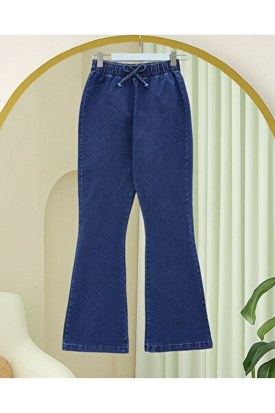 HİJABAYA καμπάνα Τζιν παντελόνι με ελαστική μέση και λεπτομέρεια με κορδόνια