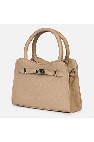 LanaFashion Geanta dama din piele ecologica cu barete duble și detaliu metali...