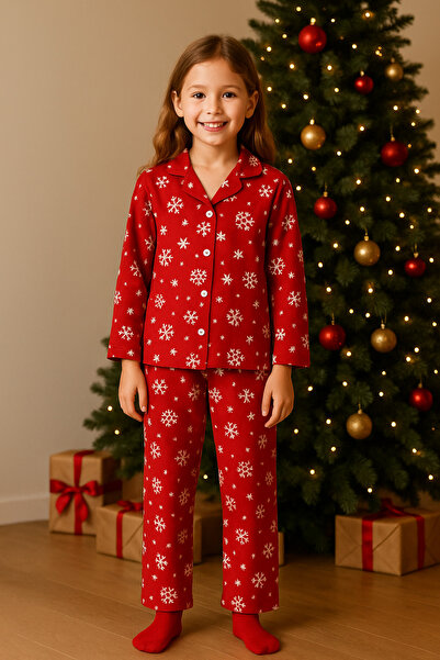 Uğur bebe bumbac 100% Set de pijamale de Anul Nou din piele intoarsa rosie - ...