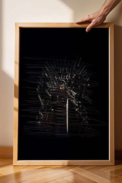 Saturn Tablou înrămat pe tronul de fier de Ned Stark, Game of Thrones - Poste...