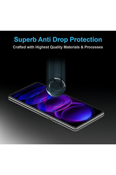 Flippy Tempered Glass Screen Protector for OnePlus 12, Full Glue, Black Edges, Transparent