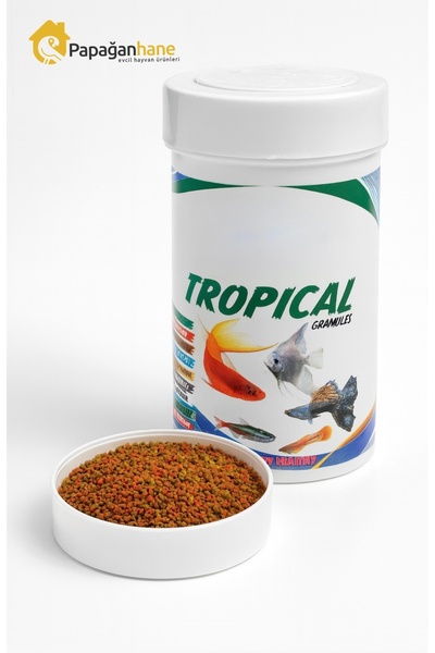 Papağanhane Tropikal Akvaryum Balık Yemi Granül 50g/100ml – Astaksantin, Omeg...