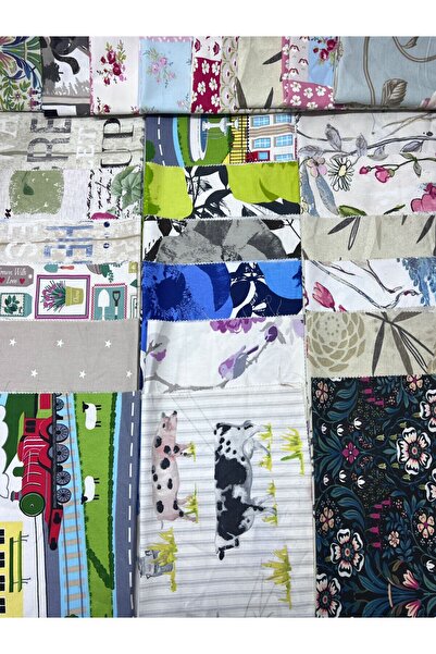 Yiğit Kumaş قماش بطة منقوش، قطعة 40×50 سم، 27 قطعة من أقمشة الباتشورك