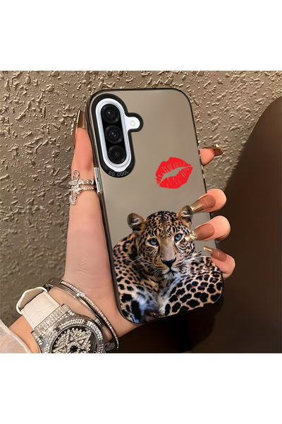 Caseji حافظة هاتف متوافقة مع سامسونج جالاكسي A36-A56 بطباعة النمر الجالس، ممت...