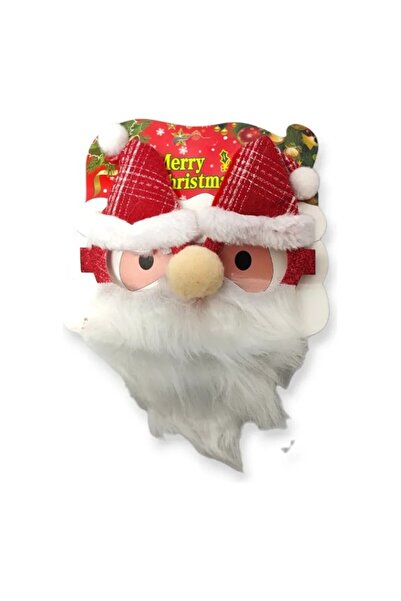 Flippy Christmas Glasses with Nose and Beard, Santa Claus Model, 24 x 14 cm, Red