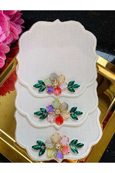 ELÇİÇEK HOME Șervețel de prezentare, șervețel de cocktail, șervețel de prezentare pentru cafea 3 buc