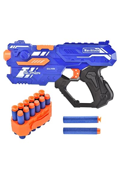 OEM Toy NERF-style pistol with soft foam darts, manual loading, 14 projectiles included