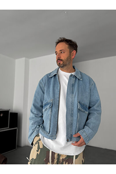 BYBASICMAN Μπουφάν Ice Blue Oblique Pocket BRY-60-09