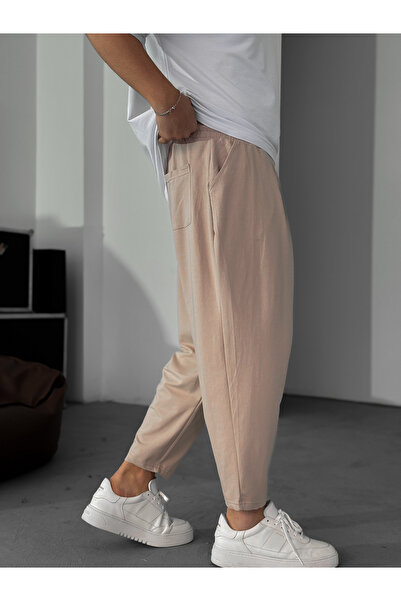 BYBASICMAN Beige Slim Basic Shalwar Tracksuit Ke-1021