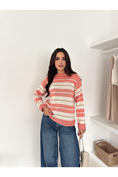 LAVRE Pulover tricotat moale cu dungi