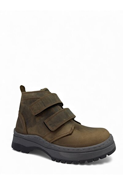 Tekiner Genuine Leather Light Brown Crayz Orthopedic Children's Boots