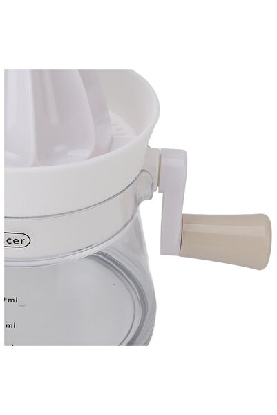 Flippy Storcător manual de citrice, durabil, ușor de utilizat și de depozitat, 16,5x13 cm, transparent/alb