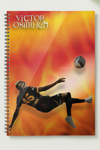 BLACKONECLASS OSİMHEN A5 Metal Spiralli Çizgisiz kalın bristol Kapak OSİMHEN ...