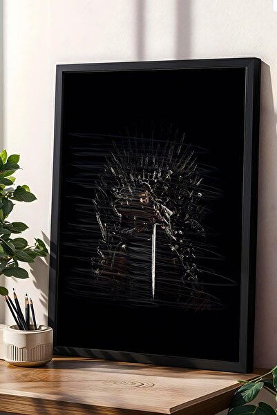 Saturn Ned Stark Iron Throne Çerçeveli Tablo Game of Thrones - Estetik Poster