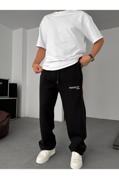 BYBASICMAN Trening brodat Black Traces TW-7086