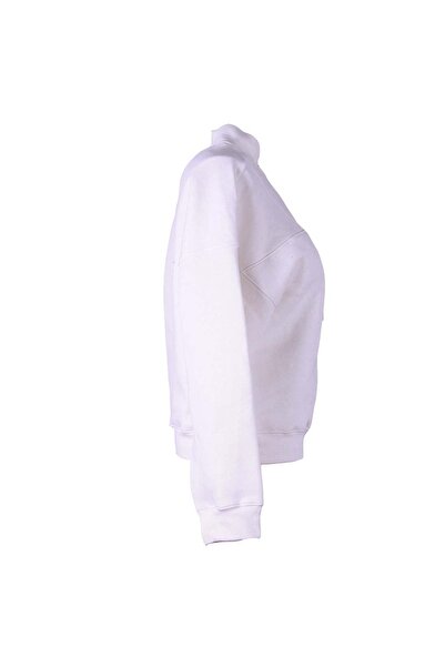 trender guler ridicat Hanorac pentru femei Ecru cu fermoar tricou 26KL71S95008